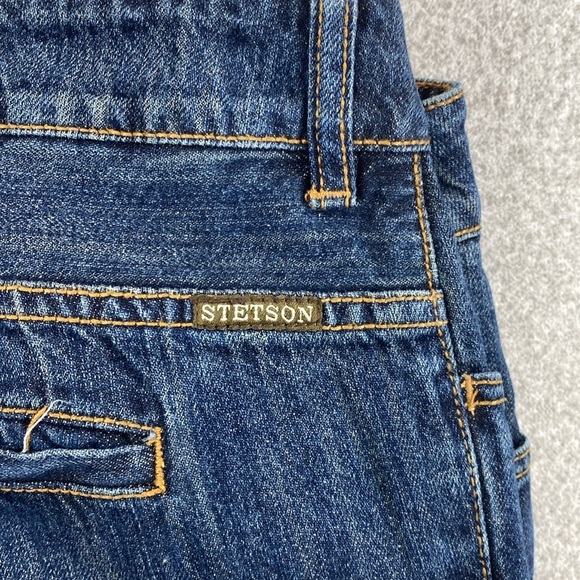 Stetson Wide Leg Jeans Womens 16 long Blue City Trouser Denim western edgy rodeo - Picture 13 of 13